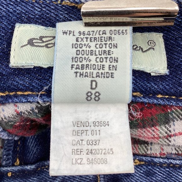 Eddie Bauer Women Flannel-Lined Denim Jean Boyfriend Relaxed Sz 14 Tall MSRP $99 - Picture 5 of 12